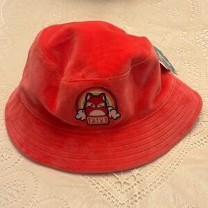 Squishmallows FIFI Bucket Hat Youth OSFM 7” Diameter Pink Coral NWT
